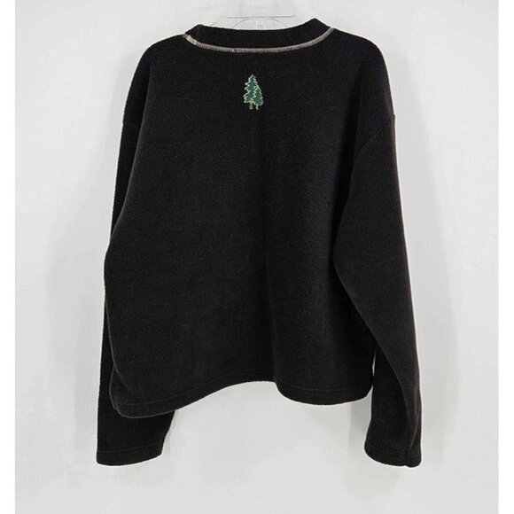 Artic Image Womens Appliqué Embroidered Fleece Long Sleeve Top From Alaska M - Picture 2 of 3